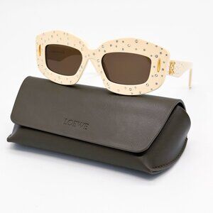 NEW LOEWE SUNGLASSES LW4114IS 25E IVORY WOMEN EYEWEAR